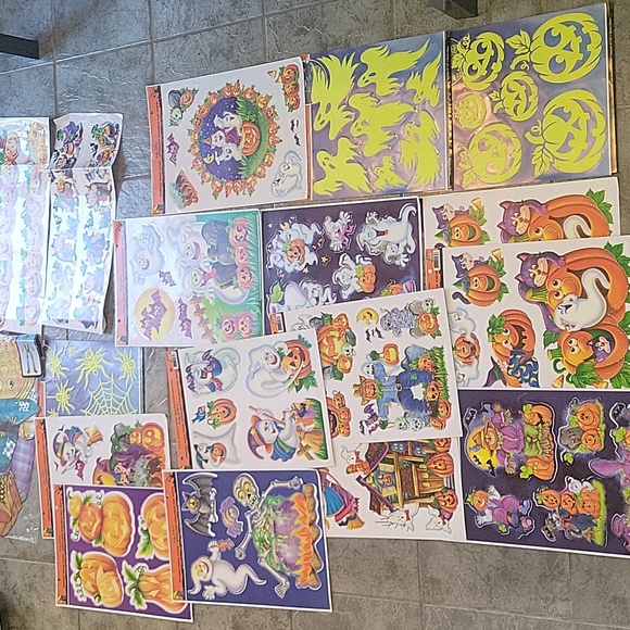 Huge lot Halloweeen decoration stickers bundle removable Window sticker sealed - Picture 1 of 9
